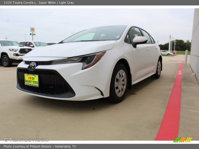 Super White / Light Gray 2020 Toyota Corolla L