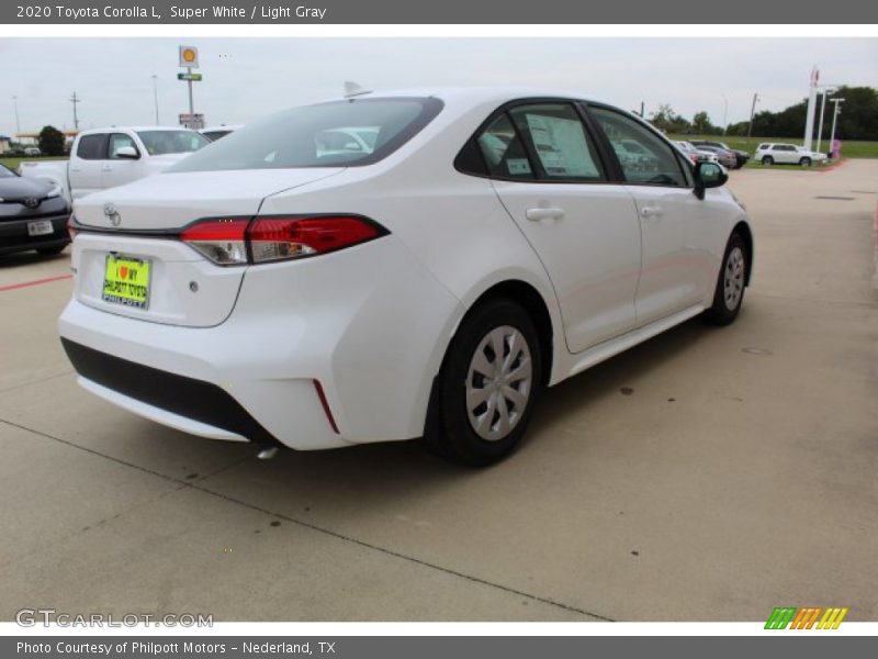 Super White / Light Gray 2020 Toyota Corolla L