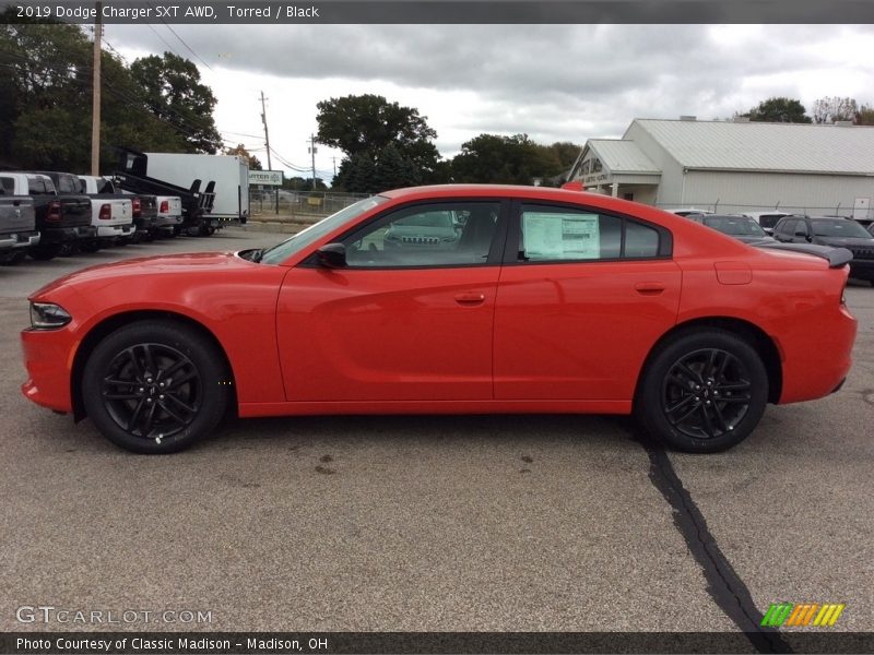 Torred / Black 2019 Dodge Charger SXT AWD