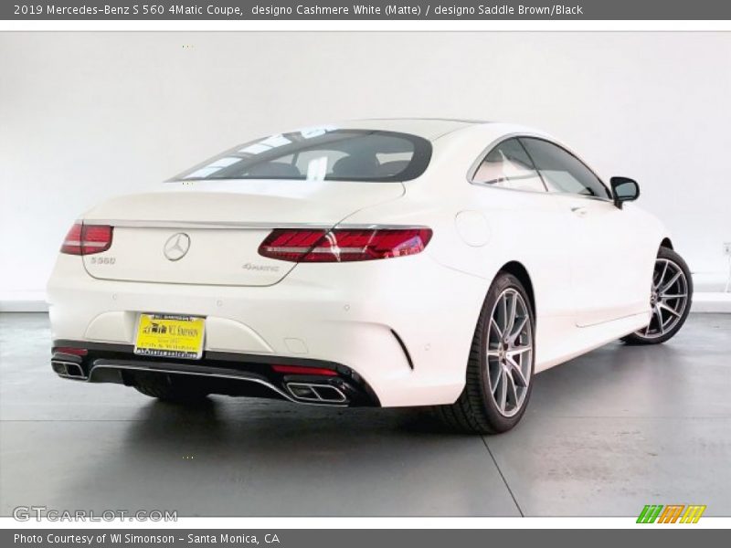 designo Cashmere White (Matte) / designo Saddle Brown/Black 2019 Mercedes-Benz S 560 4Matic Coupe