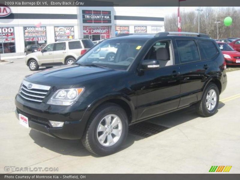 Ebony Black / Gray 2009 Kia Borrego EX V6