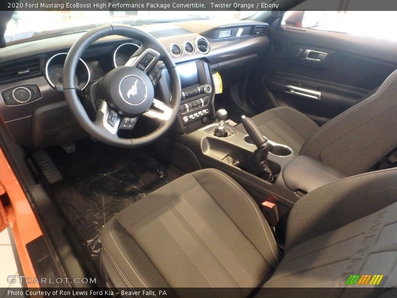 Front Seat of 2020 Mustang EcoBoost High Performance Package Convertible