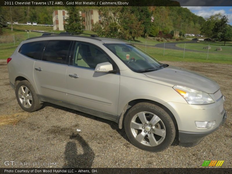 Gold Mist Metallic / Cashmere/Ebony 2011 Chevrolet Traverse LTZ AWD