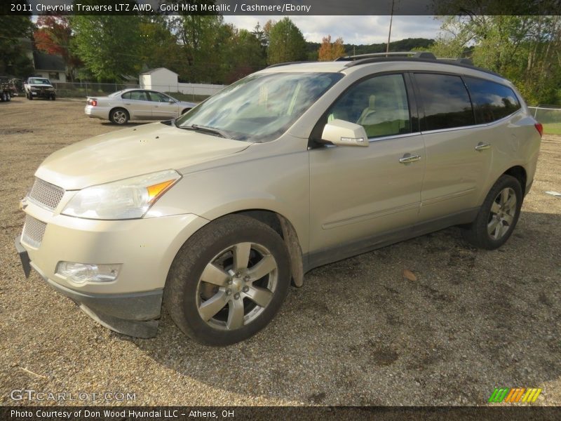 Gold Mist Metallic / Cashmere/Ebony 2011 Chevrolet Traverse LTZ AWD
