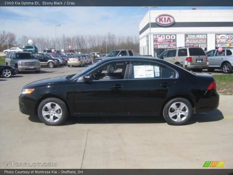 Ebony Black / Gray 2009 Kia Optima EX