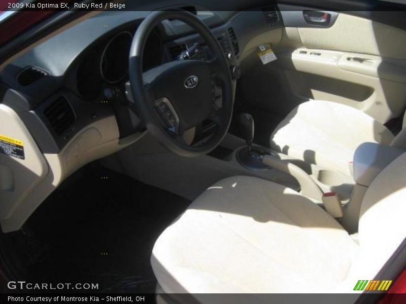 Ruby Red / Beige 2009 Kia Optima EX
