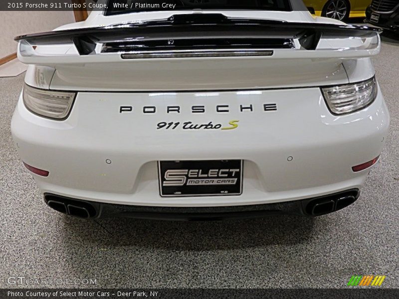 White / Platinum Grey 2015 Porsche 911 Turbo S Coupe