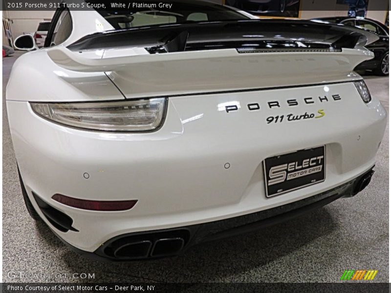 White / Platinum Grey 2015 Porsche 911 Turbo S Coupe