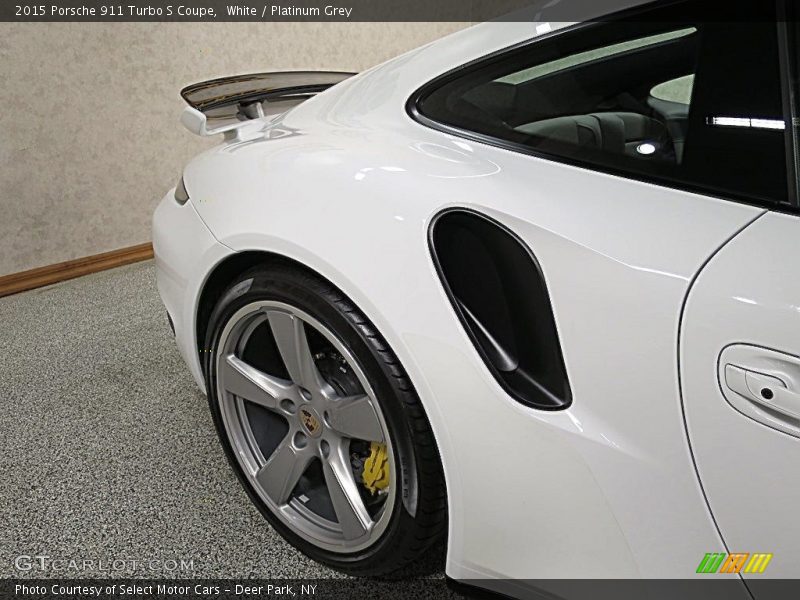 White / Platinum Grey 2015 Porsche 911 Turbo S Coupe
