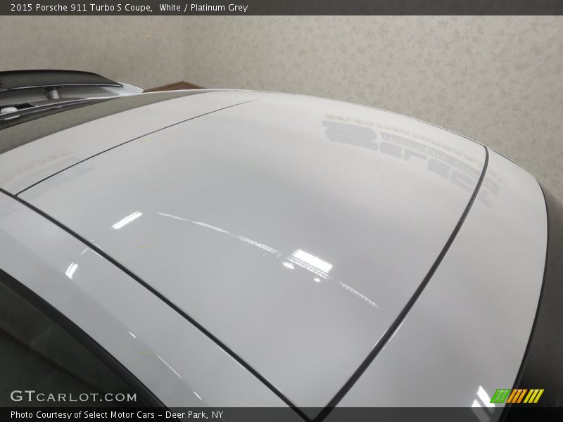 White / Platinum Grey 2015 Porsche 911 Turbo S Coupe