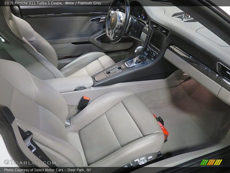 White / Platinum Grey 2015 Porsche 911 Turbo S Coupe