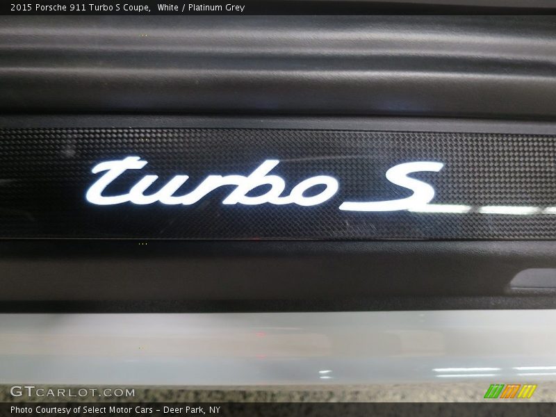 White / Platinum Grey 2015 Porsche 911 Turbo S Coupe