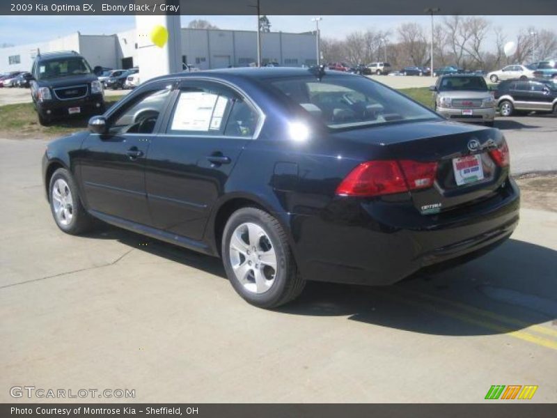 Ebony Black / Gray 2009 Kia Optima EX