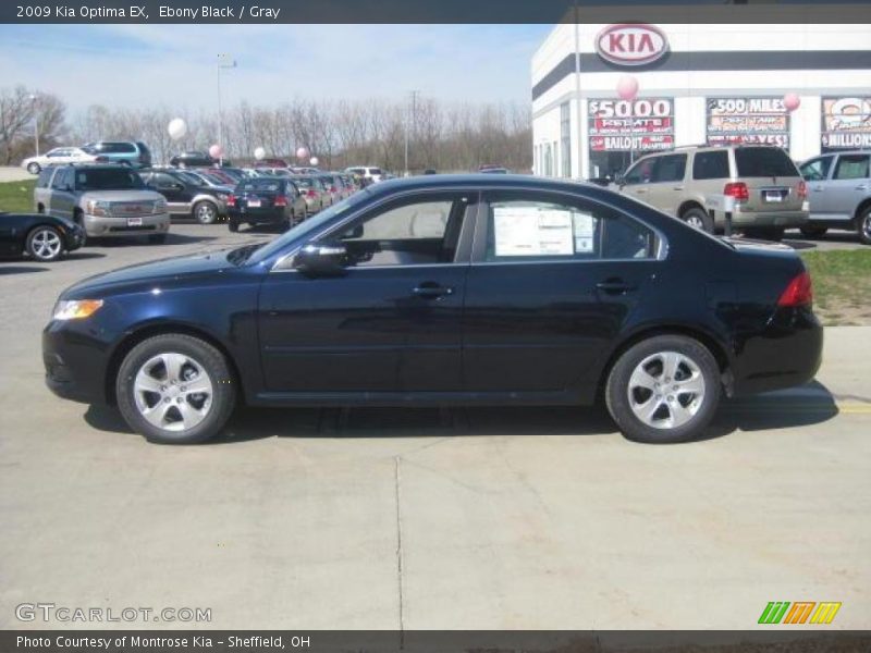Ebony Black / Gray 2009 Kia Optima EX