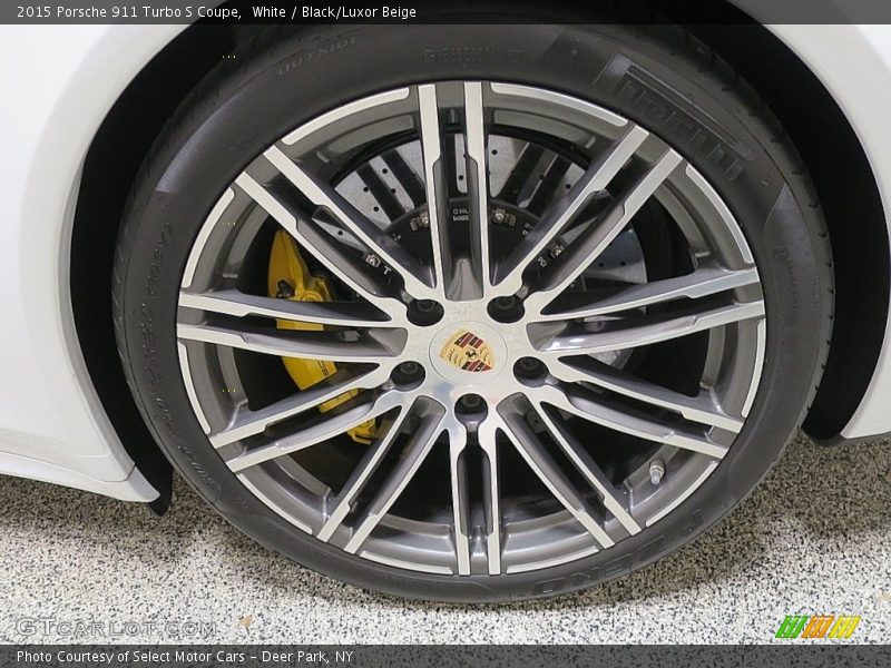 White / Black/Luxor Beige 2015 Porsche 911 Turbo S Coupe