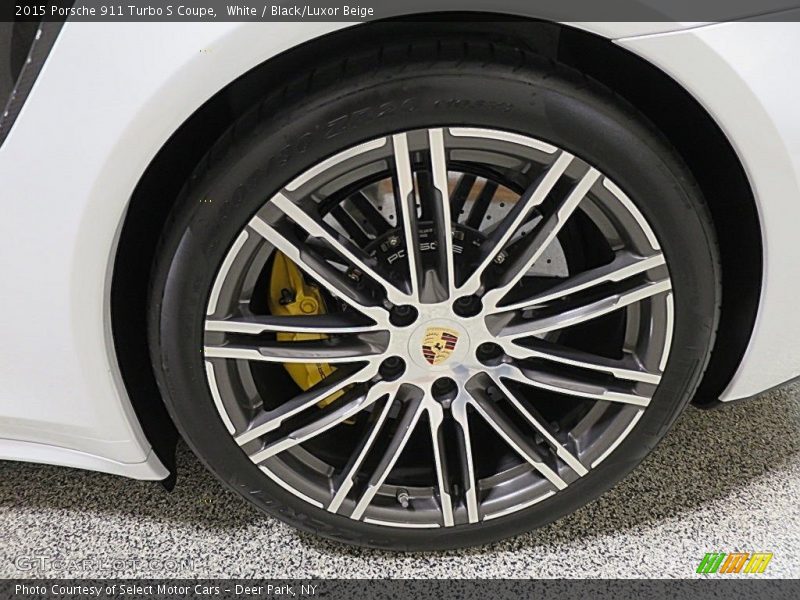 White / Black/Luxor Beige 2015 Porsche 911 Turbo S Coupe