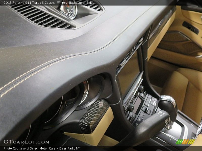 White / Black/Luxor Beige 2015 Porsche 911 Turbo S Coupe