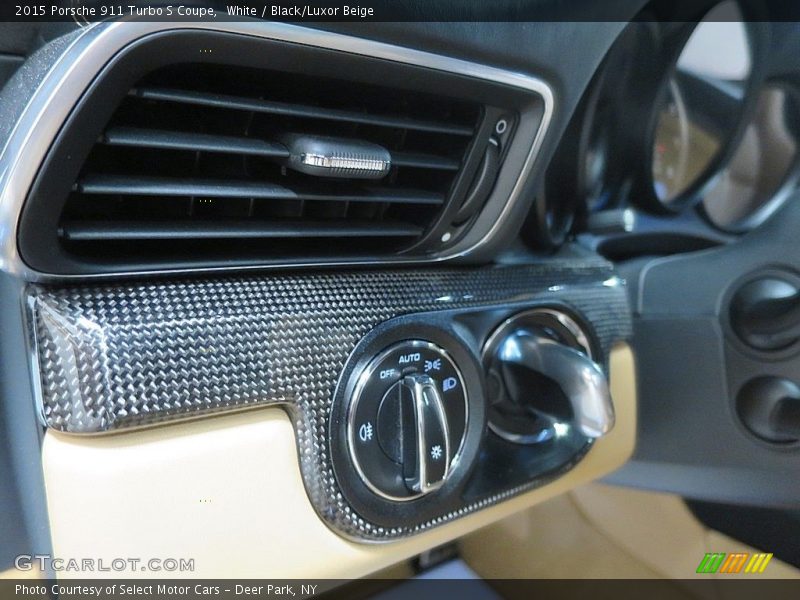 White / Black/Luxor Beige 2015 Porsche 911 Turbo S Coupe