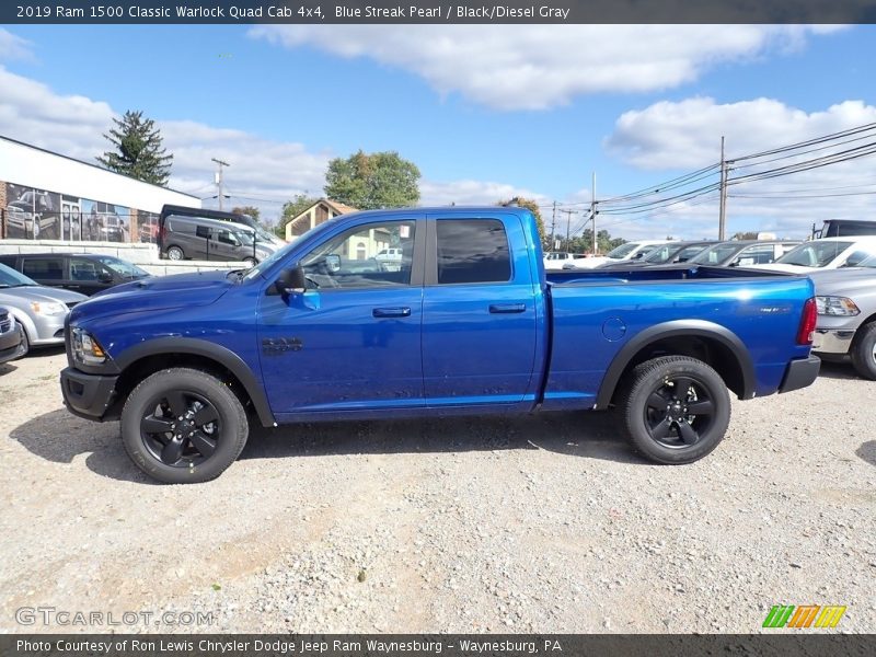  2019 1500 Classic Warlock Quad Cab 4x4 Blue Streak Pearl