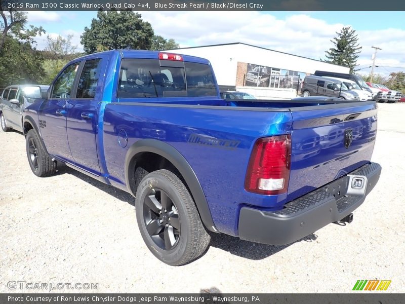 Blue Streak Pearl / Black/Diesel Gray 2019 Ram 1500 Classic Warlock Quad Cab 4x4