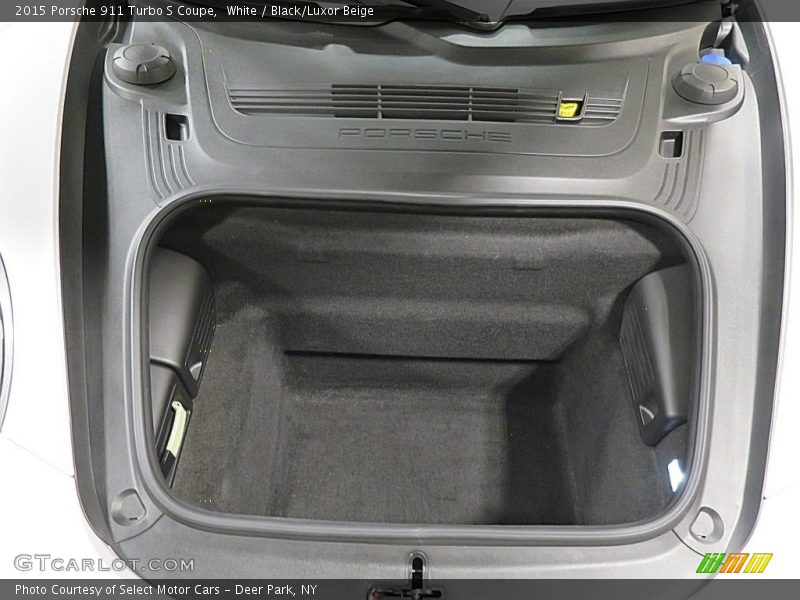 White / Black/Luxor Beige 2015 Porsche 911 Turbo S Coupe