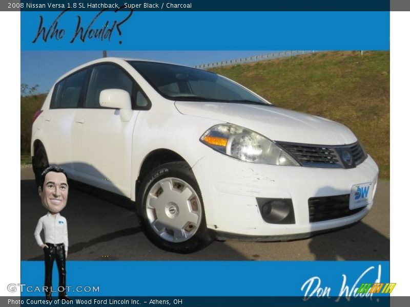 Super Black / Charcoal 2008 Nissan Versa 1.8 SL Hatchback