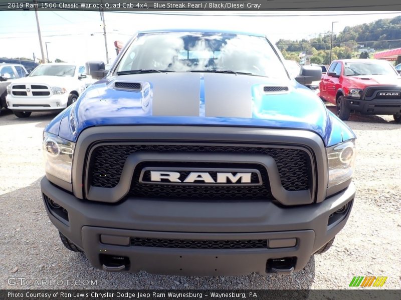 Blue Streak Pearl / Black/Diesel Gray 2019 Ram 1500 Classic Warlock Quad Cab 4x4