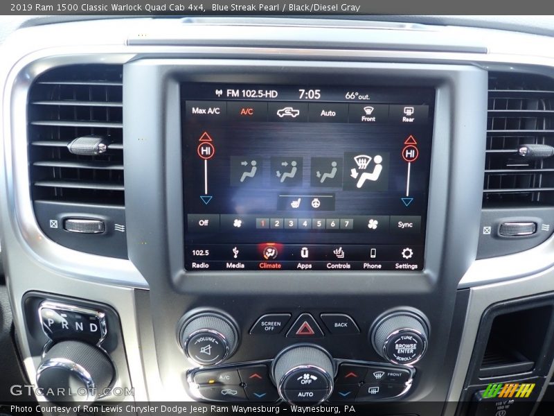 Controls of 2019 1500 Classic Warlock Quad Cab 4x4