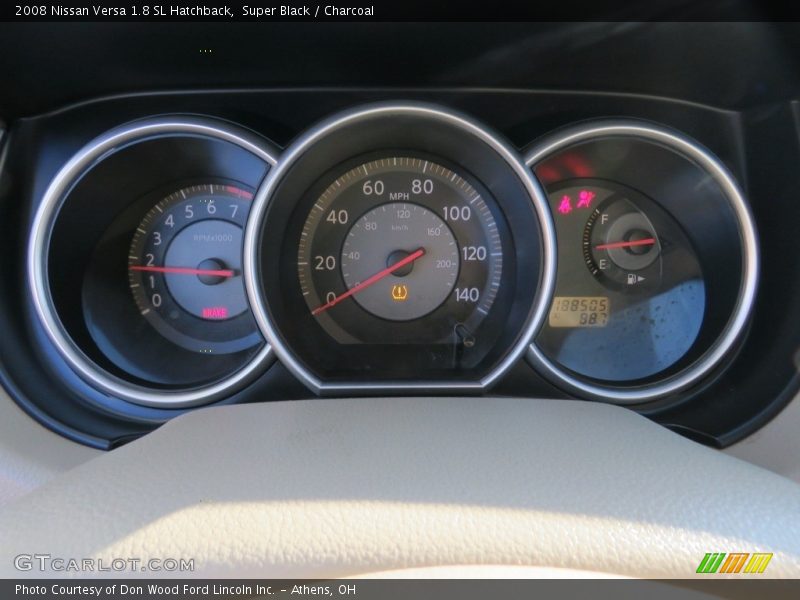 Super Black / Charcoal 2008 Nissan Versa 1.8 SL Hatchback