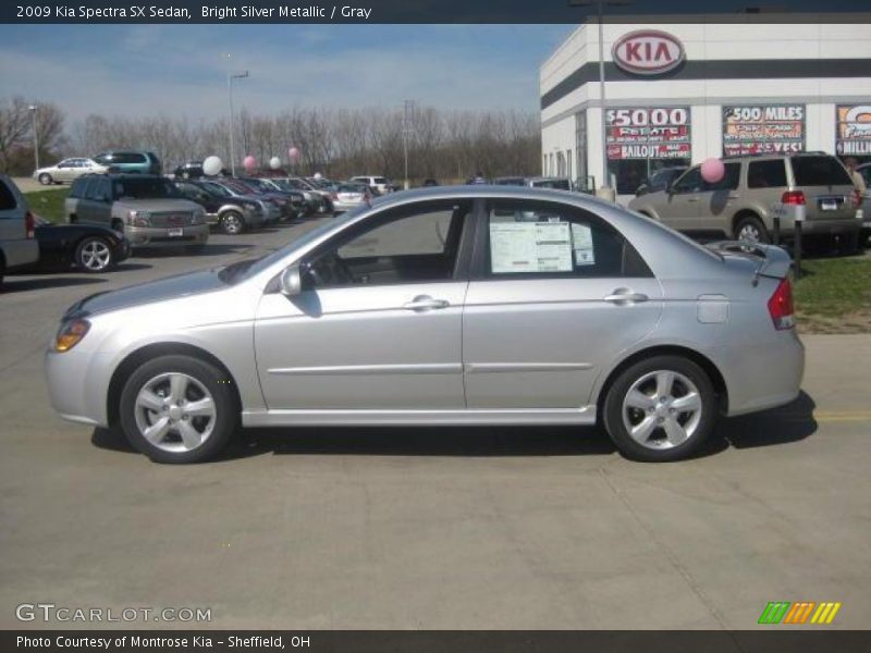 Bright Silver Metallic / Gray 2009 Kia Spectra SX Sedan