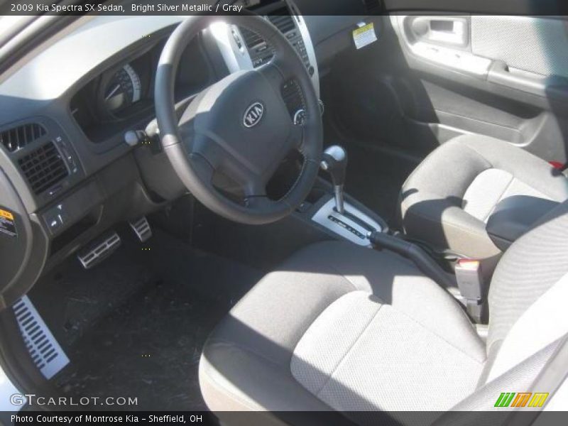 Bright Silver Metallic / Gray 2009 Kia Spectra SX Sedan