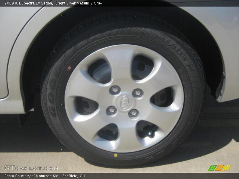 Bright Silver Metallic / Gray 2009 Kia Spectra EX Sedan