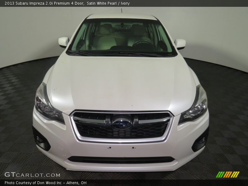 Satin White Pearl / Ivory 2013 Subaru Impreza 2.0i Premium 4 Door