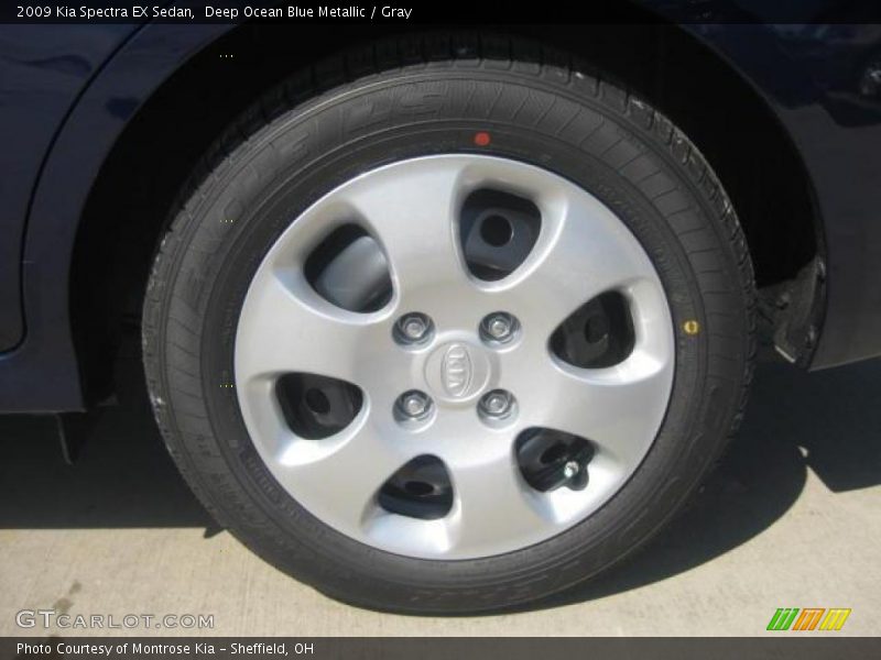 Deep Ocean Blue Metallic / Gray 2009 Kia Spectra EX Sedan