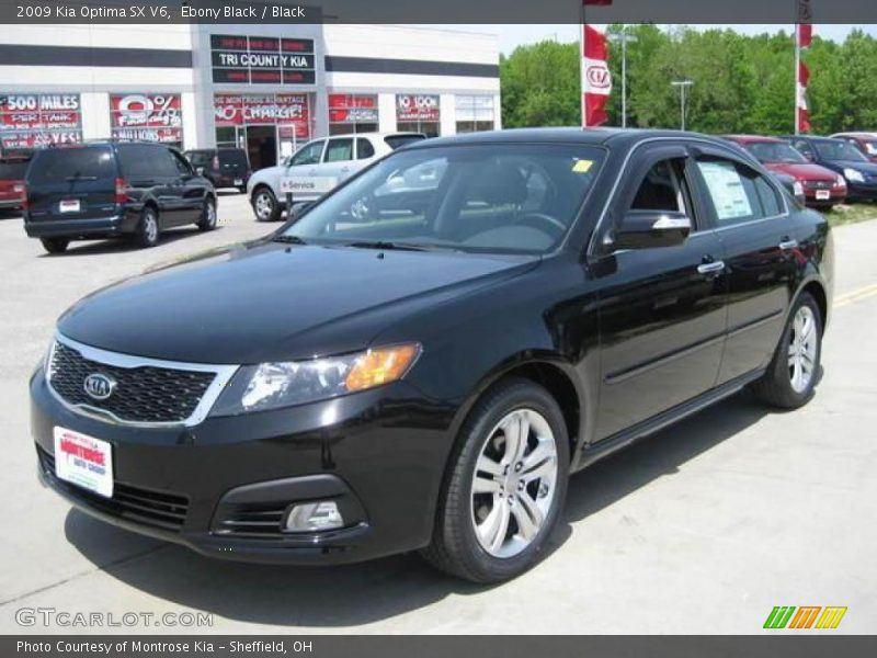 Ebony Black / Black 2009 Kia Optima SX V6