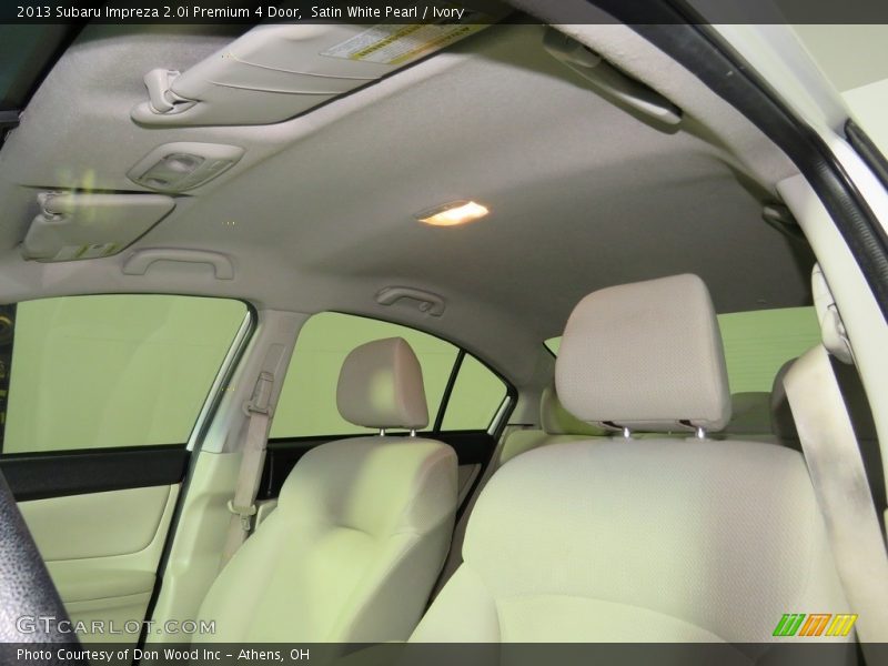 Satin White Pearl / Ivory 2013 Subaru Impreza 2.0i Premium 4 Door