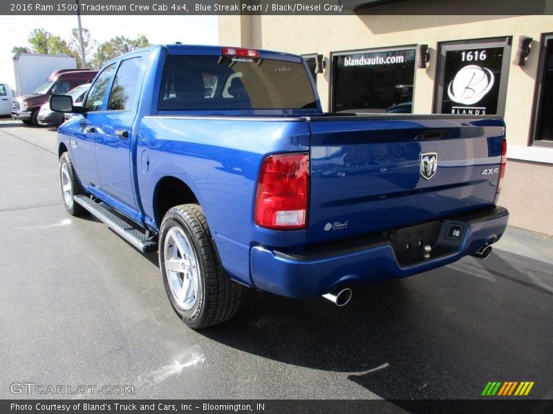 Blue Streak Pearl / Black/Diesel Gray 2016 Ram 1500 Tradesman Crew Cab 4x4