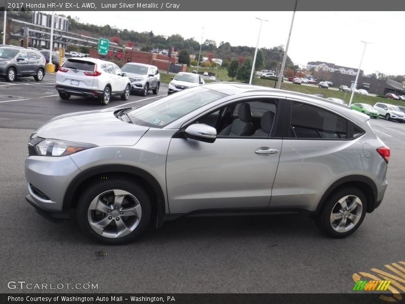 Lunar Silver Metallic / Gray 2017 Honda HR-V EX-L AWD