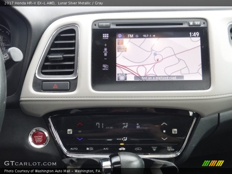 Lunar Silver Metallic / Gray 2017 Honda HR-V EX-L AWD