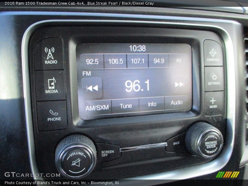 Blue Streak Pearl / Black/Diesel Gray 2016 Ram 1500 Tradesman Crew Cab 4x4
