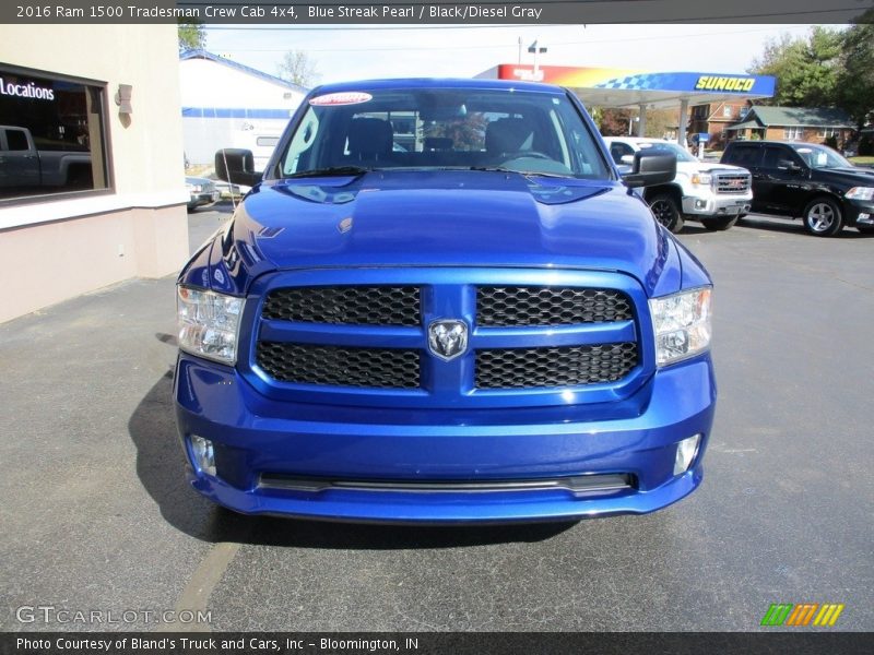 Blue Streak Pearl / Black/Diesel Gray 2016 Ram 1500 Tradesman Crew Cab 4x4