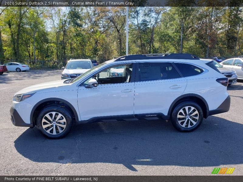 Crystal White Pearl / Titanium Gray 2020 Subaru Outback 2.5i Premium