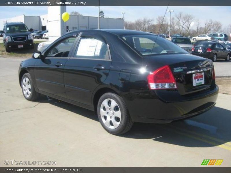 Ebony Black / Gray 2009 Kia Spectra EX Sedan