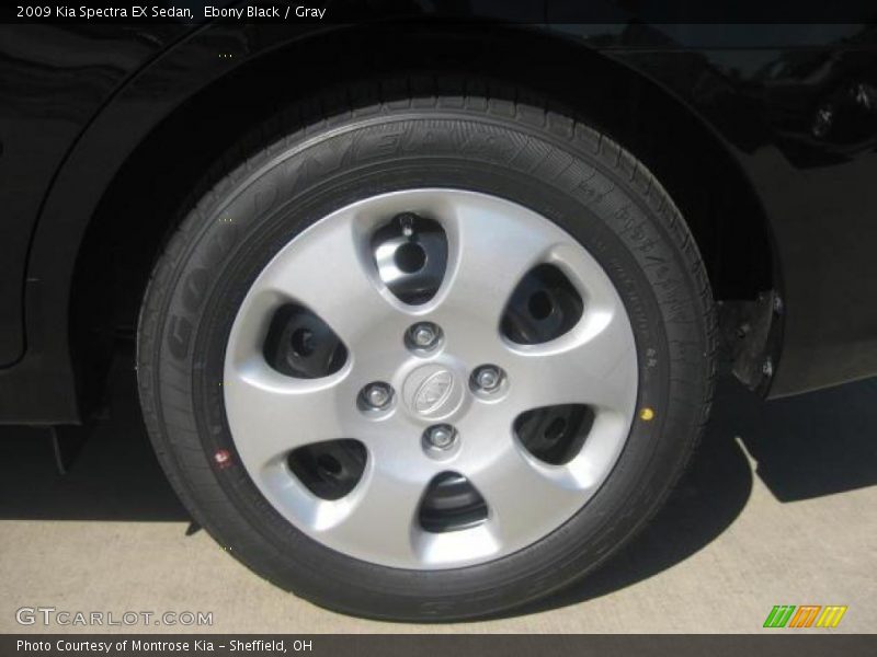 Ebony Black / Gray 2009 Kia Spectra EX Sedan