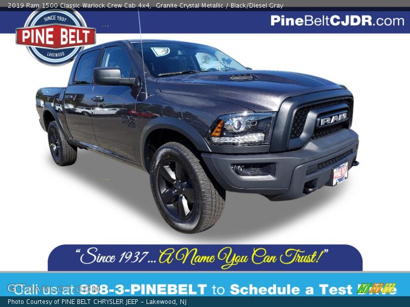 Granite Crystal Metallic / Black/Diesel Gray 2019 Ram 1500 Classic Warlock Crew Cab 4x4