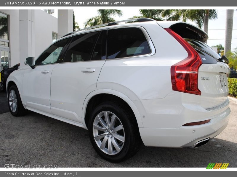 Crystal White Metallic / Amber 2019 Volvo XC90 T6 AWD Momentum