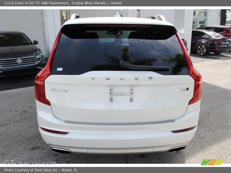 Crystal White Metallic / Amber 2019 Volvo XC90 T6 AWD Momentum