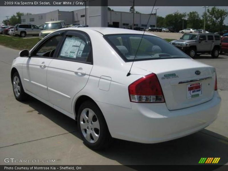 Clear White / Gray 2009 Kia Spectra EX Sedan