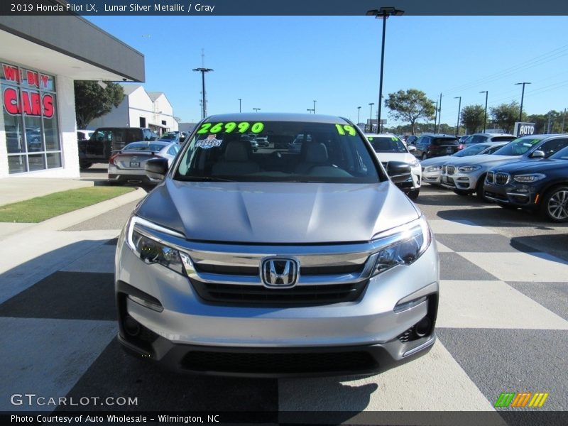 Lunar Silver Metallic / Gray 2019 Honda Pilot LX