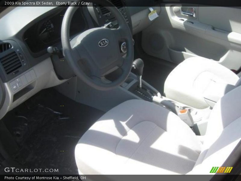 Ebony Black / Gray 2009 Kia Spectra EX Sedan